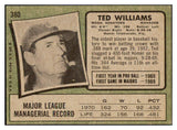 1971 Topps Baseball #380 Ted Williams Senators VG-EX 510634