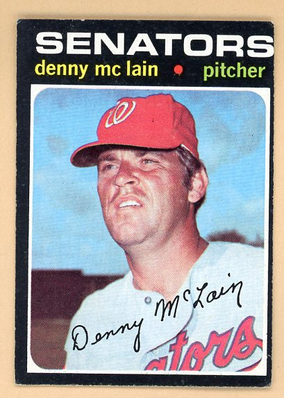 1971 Topps Baseball #750 Denny McLain Senators VG-EX 510640