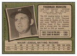 1971 Topps Baseball #005 Thurman Munson Yankees VG-EX 510641