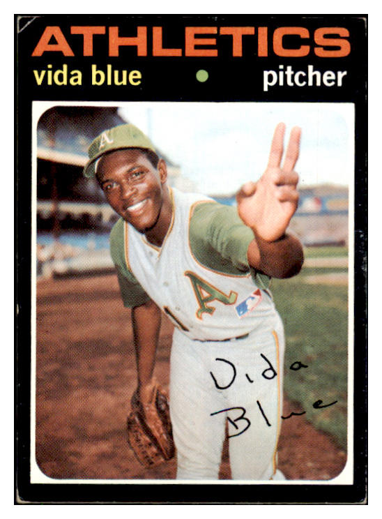 1971 Topps Baseball #544 Vida Blue A's VG 510646