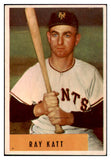 1954 Bowman Baseball #121 Ray Katt Giants EX 510676