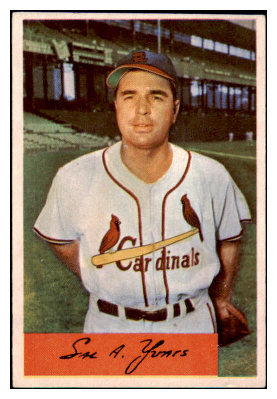 1954 Bowman Baseball #078 Sal Yvars Cardinals EX 510683