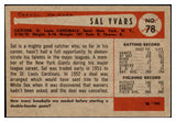 1954 Bowman Baseball #078 Sal Yvars Cardinals EX 510683