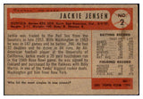 1954 Bowman Baseball #002 Jackie Jensen Red Sox EX 510701