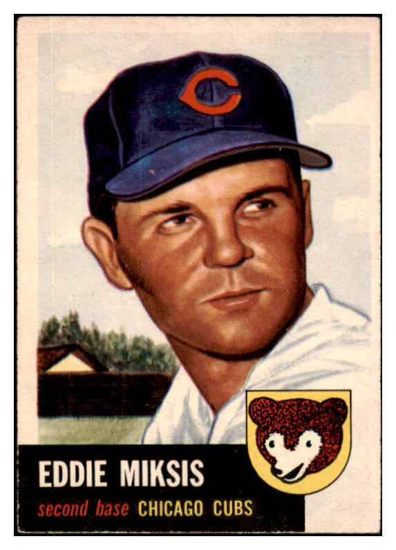 1953 Topps Baseball #039 Eddie Miksis Cubs EX-MT 510708