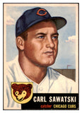 1953 Topps Baseball #202 Carl Sawatski Cubs EX-MT 510712