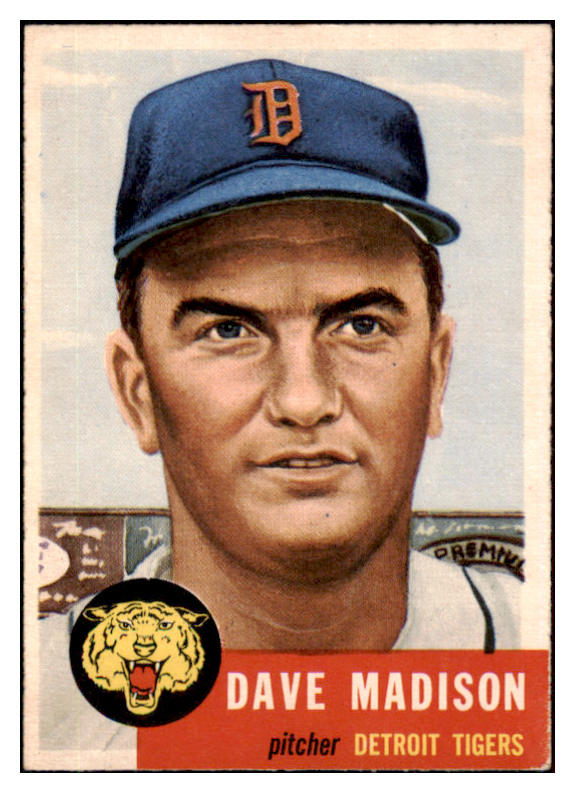 1953 Topps Baseball #099 Dave Madison Tigers EX-MT 510719