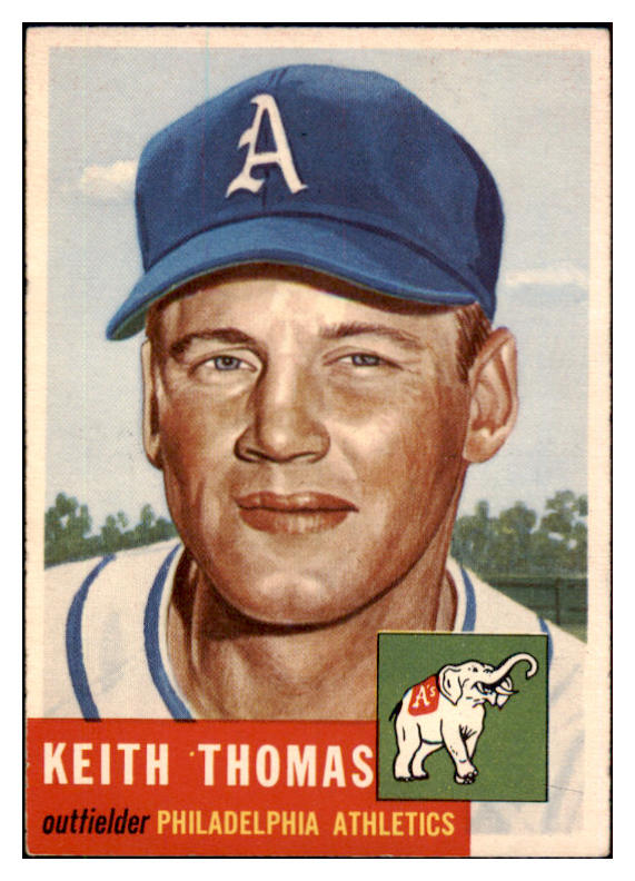 1953 Topps Baseball #129 Keith Thomas A's EX-MT 510724