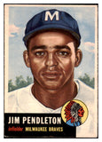 1953 Topps Baseball #185 Jim Pendleton Braves EX 510728