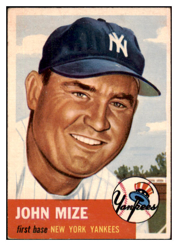 1953 Topps Baseball #077 Johnny Mize Yankees EX 510743