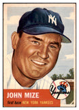 1953 Topps Baseball #077 Johnny Mize Yankees EX 510743