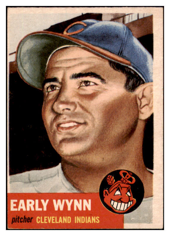 1953 Topps Baseball #061 Early Wynn Indians EX 510747