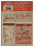 1953 Topps Baseball #216 Jim Hughes Dodgers VG-EX 510751