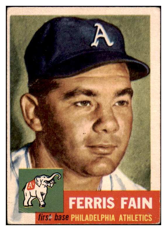 1953 Topps Baseball #024 Ferris Fain A's GD-VG 510756