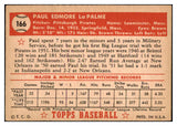 1952 Topps Baseball #166 Paul Lapalme Pirates EX 510773