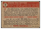 1952 Topps Baseball #022 Dom DiMaggio Red Sox PR-FR Red 510783