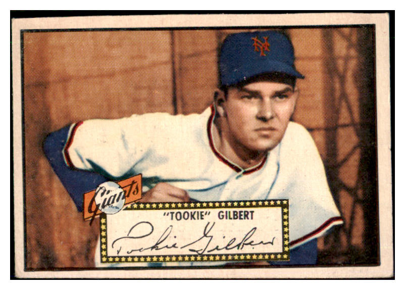 1952 Topps Baseball #061 Tookie Gilbert Giants VG Red 510785