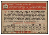 1952 Topps Baseball #229 Gene Bearden Browns GD-VG 510789