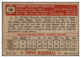 1952 Topps Baseball #120 Bob Chakales Indians GD-VG 510793