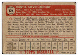 1952 Topps Baseball #124 Monte Kennedy Giants GD-VG 510794