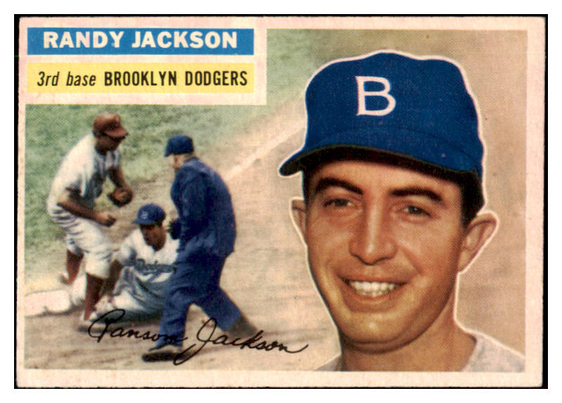 1956 Topps Baseball #223 Randy Jackson Dodgers EX-MT 510808