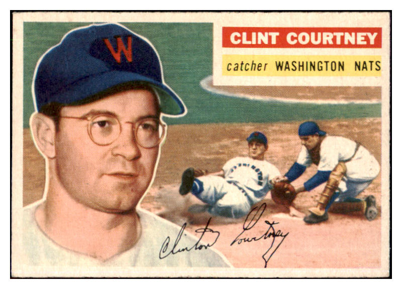 1956 Topps Baseball #159 Clint Courtney Senators EX-MT Gray 510813