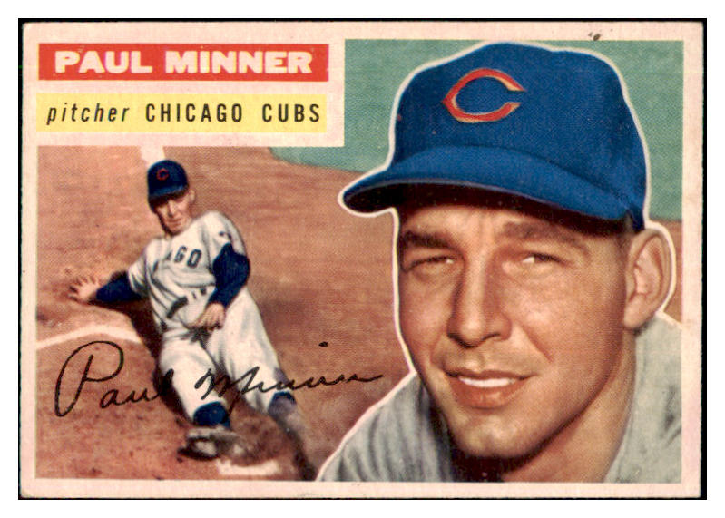 1956 Topps Baseball #182 Paul Minner Cubs EX 510821