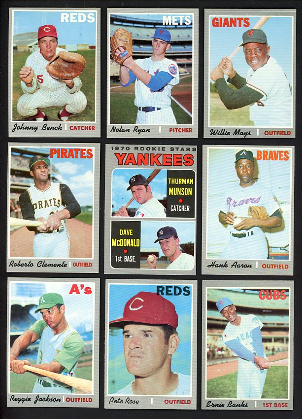 1970 Topps Baseball Complete Set EX+ Ryan Clemente Mays 510877