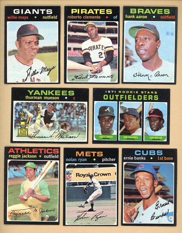 1971 Topps Baseball Complete Set EX-MT Clemente Mays Aaron 510899