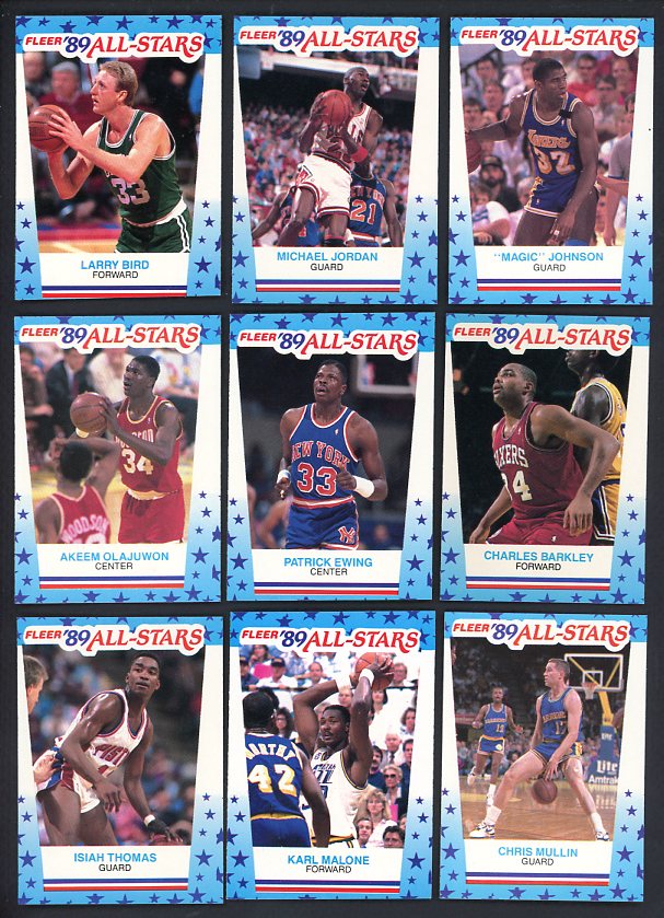 1989 Fleer Basketball Stickers Complete Set Jordan Bird 510924