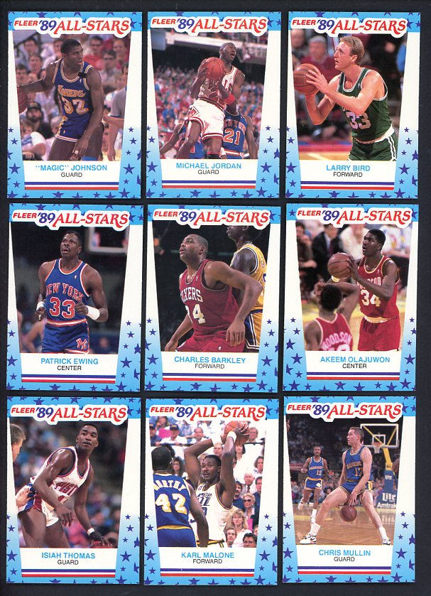 1989 Fleer Basketball Stickers Complete Set Jordan Bird 510925