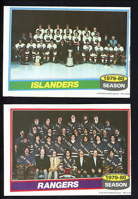 1980 Topps Hockey Team Posters Complete Set EX+/EX-MT Bruins 510941