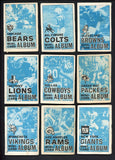 1969 Topps Football Mini Album Inserts Complete Set w Stamps 510942