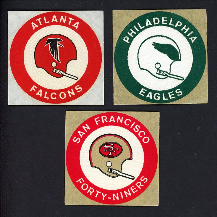 1970 Chiquita Banana NFL Logo Stickers Set Lot 3 Diff 49ers 511000