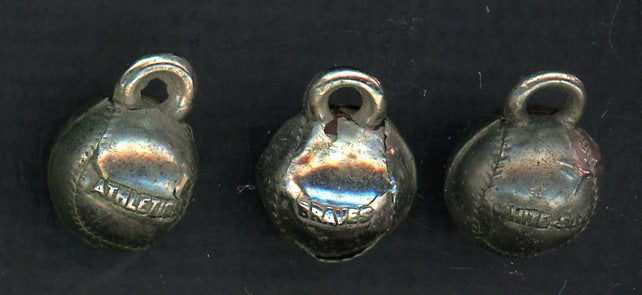 1950 Tip Top Bread Baseball Charms Set Lot 3 Diff Braves 511009