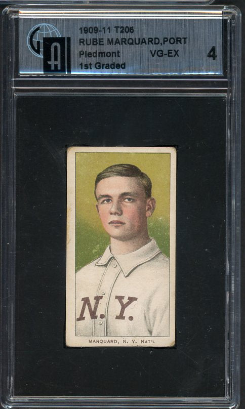 1909-11 T206 T 206 Rube Marquard Giants GAI 4 VG-EX 511115