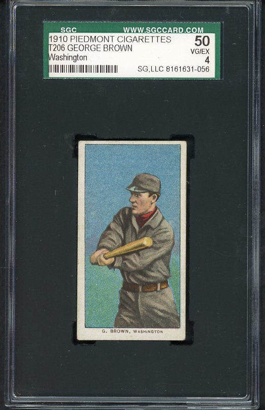 1909-11 T206 T 206 George Brown Senators SGC 4 VG-EX 511120