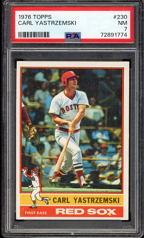 1976 Topps Baseball #230 Carl Yastrzemski Red Sox PSA 7 NM 511138