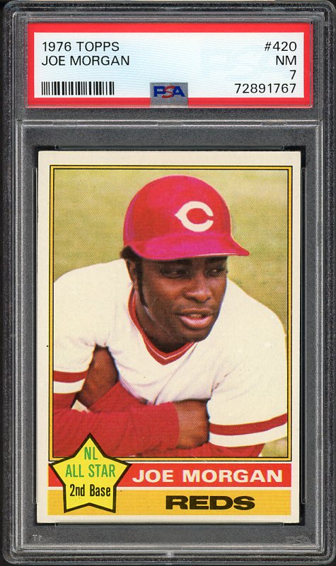 1976 Topps Baseball #420 Joe Morgan Reds PSA 7 NM 511144