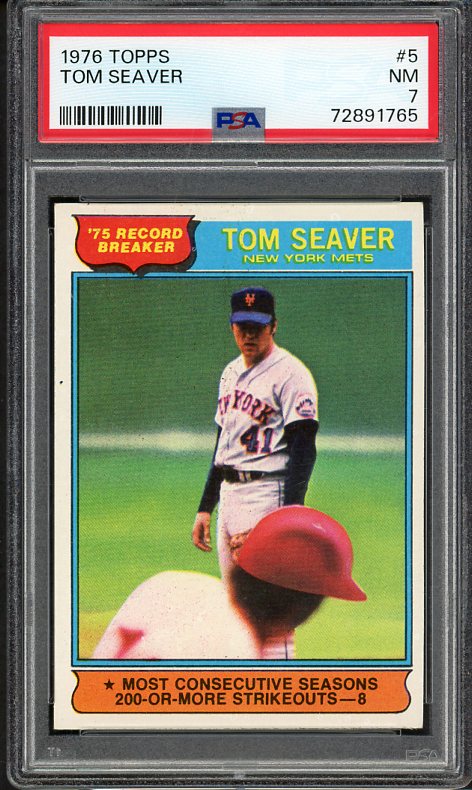 1976 Topps Baseball #005 Tom Seaver RB Mets PSA 7 NM 511151