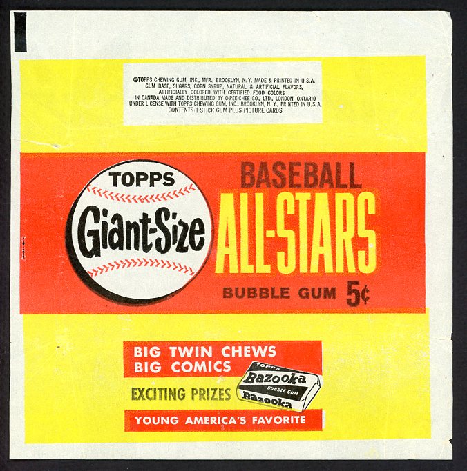 1964 Topps Baseball Giants Wax Wrapper 511285