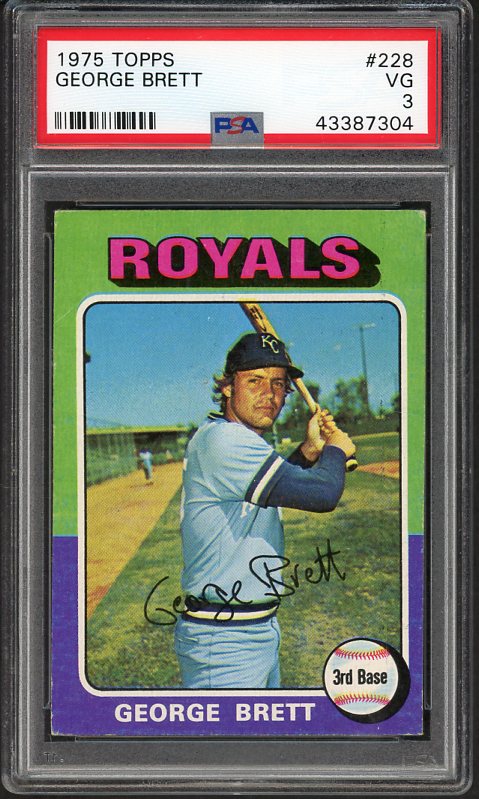 1975 Topps Baseball #228 George Brett Royals PSA 3 VG 511305