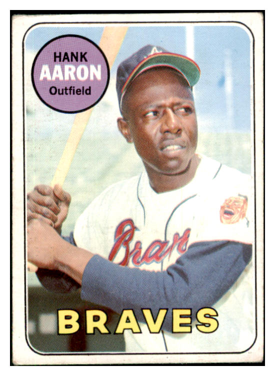 1969 Topps Baseball #100 Hank Aaron Braves VG 511314