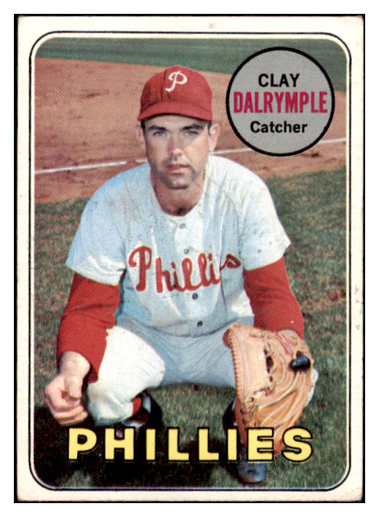 1969 Topps Baseball #151 Clay Dalrymple Phillies VG-EX Variation 511316