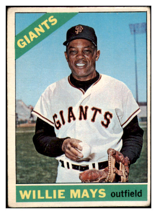 1966 Topps Baseball #001 Willie Mays Giants Good 511338