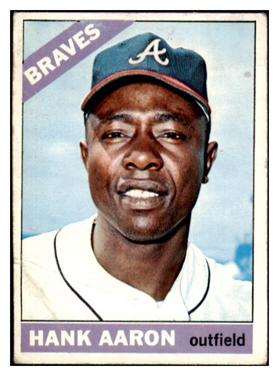 1966 Topps Baseball #500 Hank Aaron Braves Good 511340