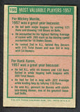 1975 Topps Baseball #195 Mickey Mantle Hank Aaron VG-EX 511348