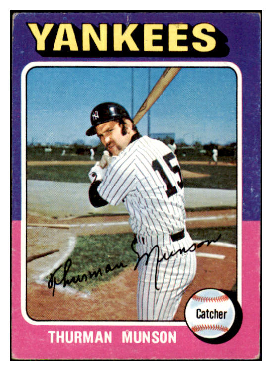 1975 Topps Baseball #020 Thurman Munson Yankees VG-EX 511350