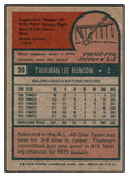 1975 Topps Baseball #020 Thurman Munson Yankees VG-EX 511350