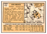 1963 Topps Baseball #472 Lou Brock Cubs VG-EX 511374